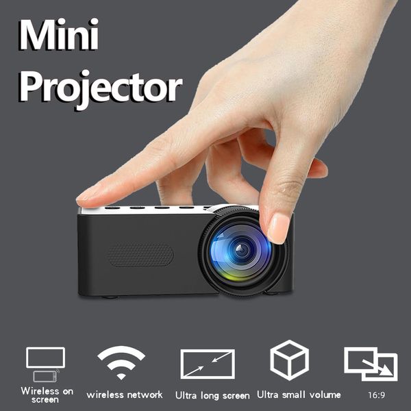 Mini proyector portátil YT100 Full HD Mobile Video Wifi Smart Home Theater inalámbrico misma pantalla Iosandroid 240419