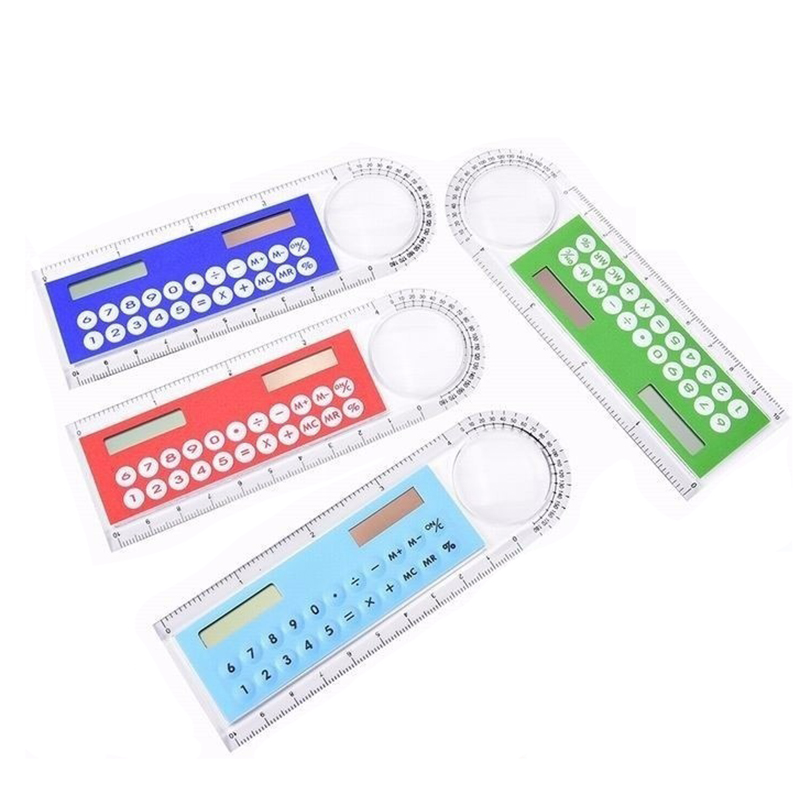 Mini calculatrices d'énergie solaire portables Règle multifonctionnelle créative Calculatrice de règles pour étudiants Meilleure qualité