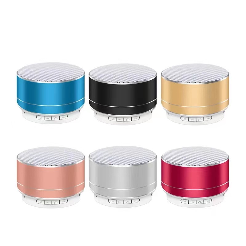 Mini Portable Speakers A10 Bluetooth Speaker Wireless Handsfree with FM TF Card Slot LED Audio Player for MP3 Tablet PC in Box