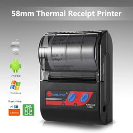 Mini impresora térmica portátil Impresora de recibo inalámbrico de 58 mm USB sin tinta BT/POS Windows Android PC Factura Instersora Termica 240420
