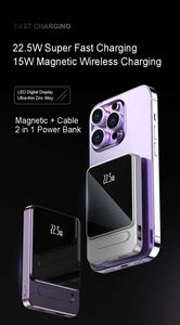 Mini batterie portable sans fil Mag-Safe 10000 mAh avec chargeur MagSafe portable à charge ultra rapide de 22,5 W L230619