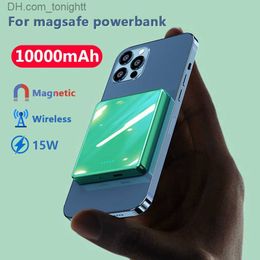 Mini banque d'alimentation pour iPhone Samsung chargeur externe portable Macsafe batterie auxiliaire Pack magnétique sans fil Powerbank Q230826