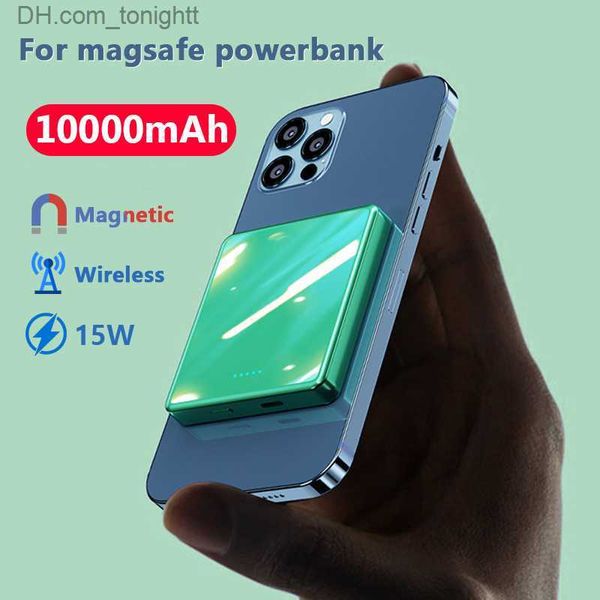 Mini banco de energía para iPhone Samsung Cargador externo portátil Macsafe Paquete de batería auxiliar Magnético Powerbank inalámbrico Q230826