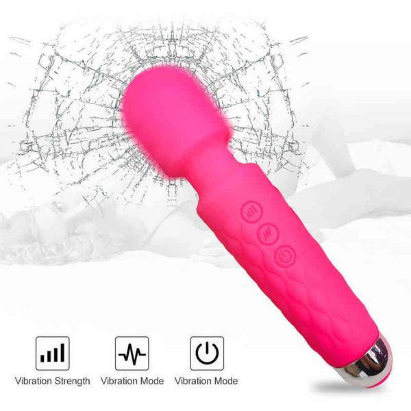 Mini vibratrice de baguette magique AV puissante pour femmes adultes g spot stimulatrice stimulator gode masturbateur masseur de jouets Q0508