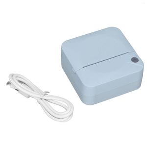 Mini imprimante 200DPI papier thermique conception ergonomique batterie rechargeable sûre Stable Portable pour le bureau à domicile bleu