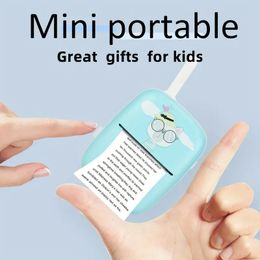 Mini imprimante portable Mini imprimante d'étiquettes photo sans fil - Imprimez des photos, des listes de mémos, un journal, une note d'étude, des notes d'étude