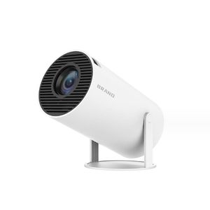 2024 Mini-projector HY300 Automatische correctie Draagbare 4K / 200 2.4 / 5G WiFi BT 5.0 130 inch scherm 180 graden Flip Round Design Home Video-projector