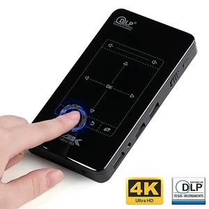 Mini Projecteur P10 D7 (mémoire 2G + 16G Facultatif) Android WiFi 4000mAh Batterie, support de projecteur portable HDMI 4K, 1080p