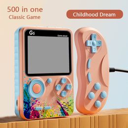 Mini Protable Game Console G5 Dubbele speler PK Confrontatie Handheld 3.0 inch scherm Retro Bulit-500-in Classic TV Video Games spelers voor Family Gaming Kids Gift