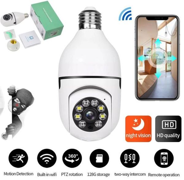 Mini cámara PTZ Sistema de cámara Wifi Cámaras IP Hablar Vigilancia de seguridad para el hogar inteligente CCTV 1080P Rotación de 360 ​​° LED Visión nocturna Bebé M1947467