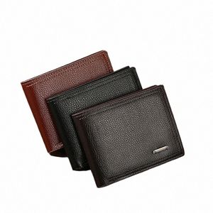 Mini portefeuille en cuir PU pour hommes, petite pochette de changement, porte-cartes de crédit, portefeuilles pliables décontractés, cadeaux pour hommes R0GD #