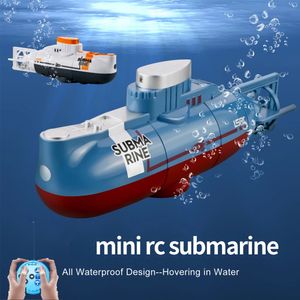 Mini bateau radiocommandé sous-marin 0,1 ms vitesse télécommande bateau étanche jouet de plongée modèle de simulation cadeau pour enfants garçons filles enfant 240307