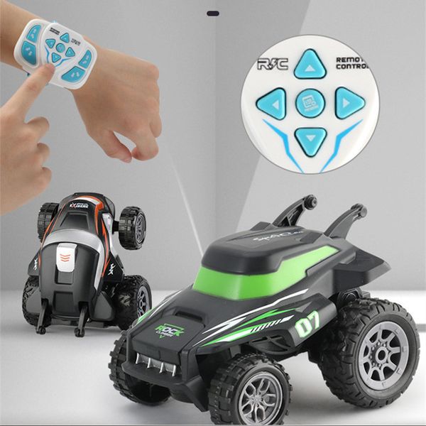 Mini voiture RC à grande vitesse, véhicule de cascade avec lumière, télécommande Programmable, jouets de course pour enfants, cadeau de noël 220531