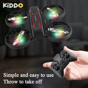 Mini RC Drone Vliegtuig Helikopter UFO Infrarood Afstandsbediening Licht Vliegtuigen Elektronisch Model Quadcopter Speelgoed Voor Kinderen 231229