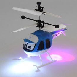 Mini RC Helicopter Inductie Vliegende speelgoed USB -lading Cartoon Remote Control Drone Kid vliegtuig Binnenvlucht 220713