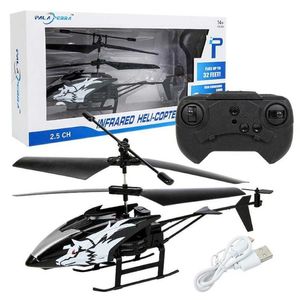 Mini RC Helicopter Radio Remote Control Aircraft 2Channel Electric Drone Drone Indoor Game Model Birthday Gift pour enfants 210607 241S