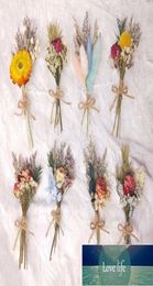 Mini vrai bouquet de fleurs séchées naturelles Rose Pampas Grass Plantes Home Decoration Année de Noël Gifts DIY Crafts8243648
