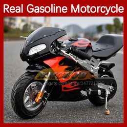 Echte Superbike Scooter Mini Small Motorcycle Autobike Sports Real Moto Bike Brand 2-Streke Petrol Party Racing 50cc Motorbike kindergeschenken Motobike 18 kleuren