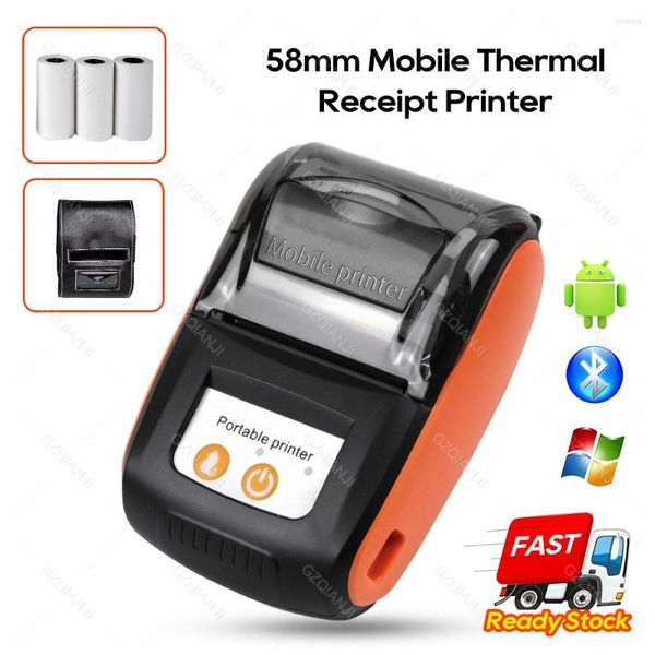 Mini imprimante de facture thermique de réception pour application de point de vente de Loyverse POS MOBILE Android Phone Bluetooth Wireless Barcode Print Case