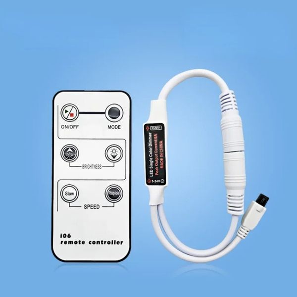 Mini télécommande de télécommande pour une bande de LED à une seule couleur ruban Ruban à LED DC 12V 6A 72W IR 6 Remote contrôler IR