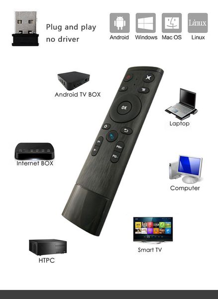 Mini control remoto con 2.4G Wireless 3-Gyro + 3-Gsensor Support Tv Box And Pad Mini Controller Controllers