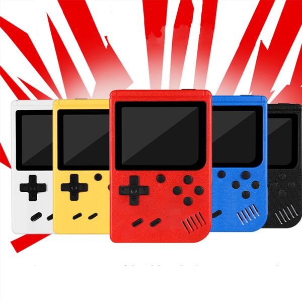 Mini joueurs de jeu portables rétro console vidéo poignée nostalgique peut stocker 400 SUP Plus jeux 8 bits coloré LCD noir jaune bleu rouge blanc