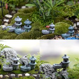 Mini Retro Pond Tower Resin Craft Fairy Garden Decor Figuras Juguetes DIY Miniaturas Terrarium Micro Paisaje Ornamentos para el hogar 240523