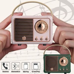 Mini Retro Wireless Bluetooth Speaker Party Favor Hi-Fi Music Player with AUX USB TF Card Slot Support Handsfree Christmas Gift
