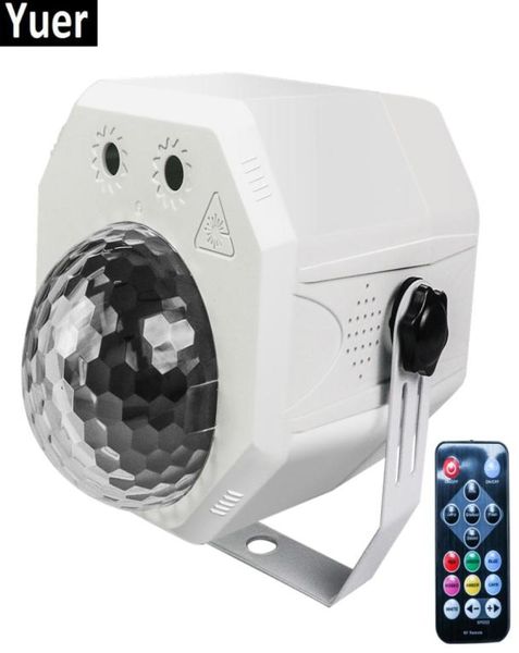 Mini RGB 10W Crystal Laser Magic Ball Led Lámpara de escenario DJ KTV Disco Luz láser Luces de fiesta DMX512 Sonido Control remoto Proyector7924631