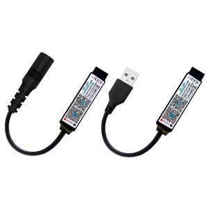Mini RGB Bluetooth-compatibele Controller Muziek LED Light Strip Controllers voor RGBw Tape Lights Smart APP Controle DC 5V 12V 24V LL
