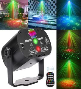 Mini RGB Disco Light DJ LED Laser Stage Projector Red Blue Green Lamp USB Oplaadbare bruiloft Verjaardagsfeestje DJ Lamp8057076