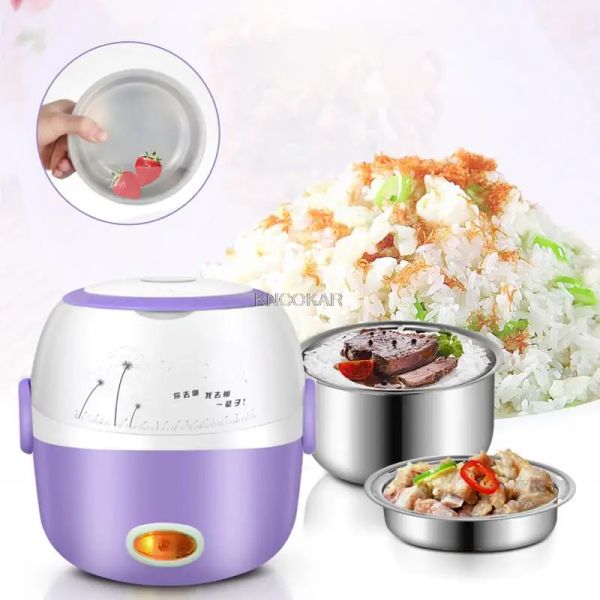 Mini cuiseur de riz cuiseur thermique Boîte à lunch électrique Portable Food Steamer Cuissier Conteneur Repas à lunch Box CHEMER FOOD FOOD