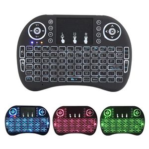 Mini Rii i8 clavier sans fil 2.4G Air Mouse télécommande pavé tactile rétro-éclairé rétro-éclairé pour Smart Android TV Box tablette Pc anglais livraison directe