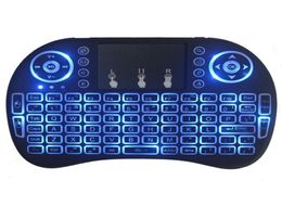 Mini Rii i8 clavier sans fil 24G clavier aérien anglais sans LOGO télécommande pavé tactile pour Smart Android TV Box tablette Pc4435838