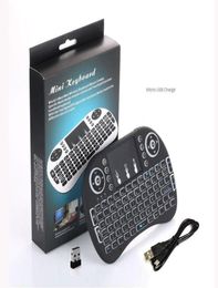 Mini RII Wireless Keyboard I8 24G English Air Mouse Keyboard Remote Control TouchPad voor Smart Android TV Box Notebook Tablet PC1631067