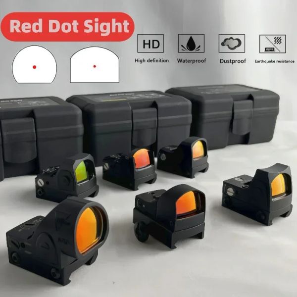Mini RMR Red Dot Sight 2moa Scope Fit 20-22 mm Rail Airsoft Rifle and Pistols Reflex Sight Hunting Optic Scope Tactical Accessoire