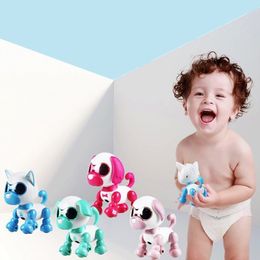 Mini robot chien avec les yeux LED Intelligent Talking Walking Electronic Puppy Pet Toy Toy Interaction Animal Machine Kids Toys 201208 238Y