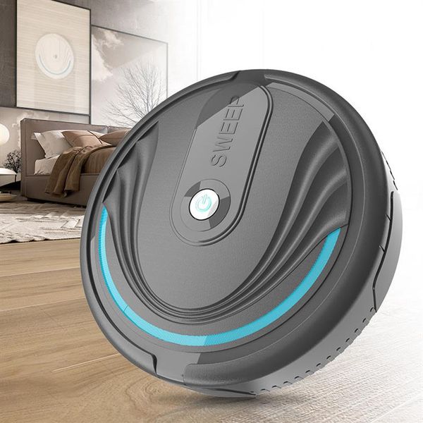 Mini Robot Aspirateur Ultra-mince Aspirateur Automatique Ménage Robot Nettoyeur Balayeuse Poussière Animaux Cheveux Mop235d