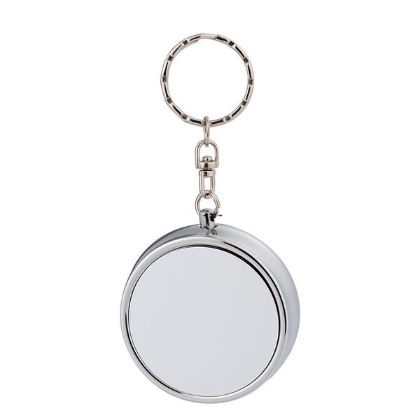 Mini porte-clés rond faveur sublimation cendrier blanc porte-clés en alliage de zinc cendriers de cigarettes de poche cadeau de Noël créatif RRD13577