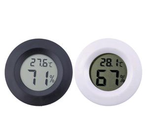 Mini Round LCD Digital Thermometer Hygrometer Fridge Freezer Tester Temperature Humidity Meter Detector Home Measuring Tool