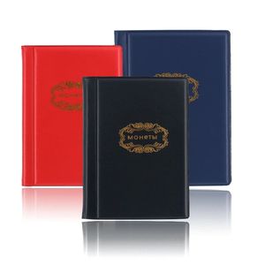 Mini Russian Coin Album 10 pagina's 120 eenheden Pocket Coin Collect Book Coin Protection Album Red Black Blue 3 Colors