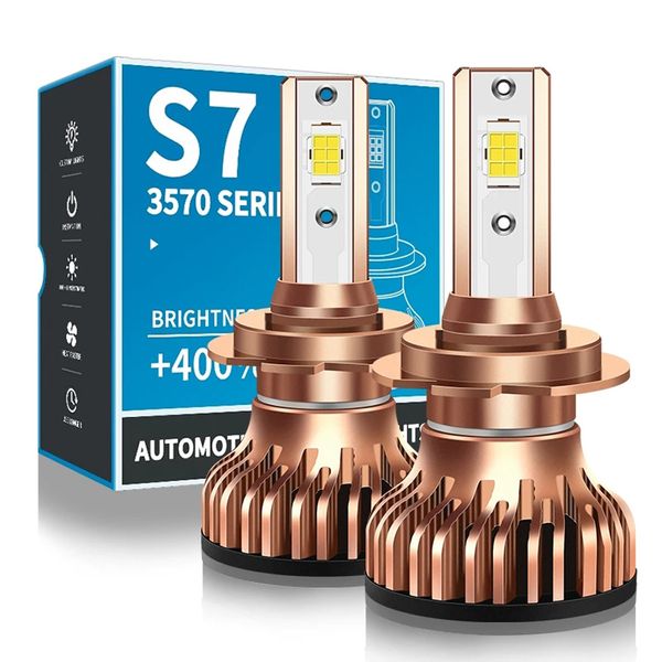 Ampoules de phares de voiture MINI S7 H4, H7 H11 9005 H1 9005 HB4 HB3 6000K 9012 HIR2 12V, ampoule de phare automobile 25W