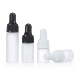 MINI Échantillon Eye Cosmetic Serum Glass Proposez les bouteilles de compte-gouttes 1 ml 2 ml 3 ml 5 ml pour l'huile essentielle