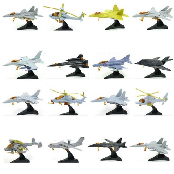 Mini échelle hélicoptère avion avion assemblage véhicule arme modèle 4D Puzzle Figure Action Collections scène bac à sable jeu jouet