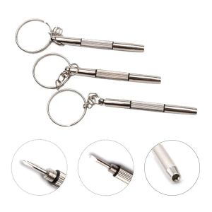 Mini schroevendraaier sleutelhanger sleutelhanger DIY hand zilverlegering Torx en zeskantgereedschap bril schroevendraaier oogglas schroevendraaier horlogereparatie