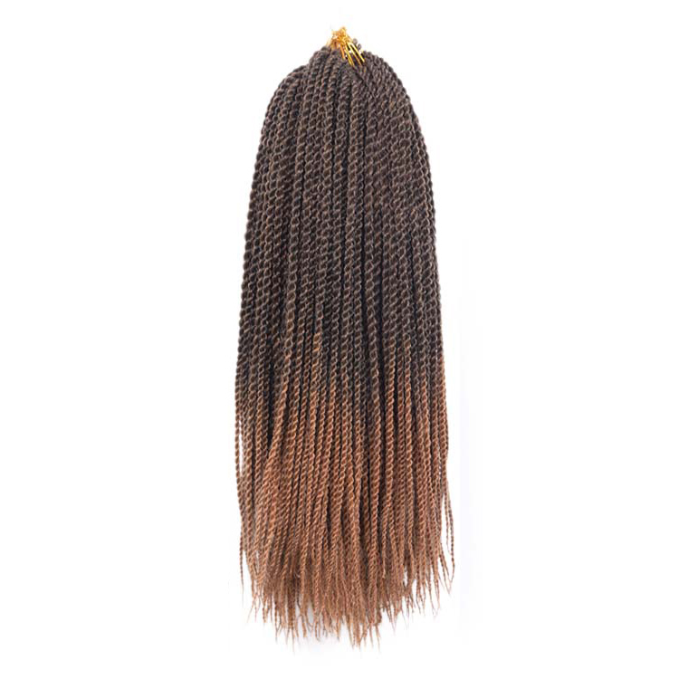 Mini Senegalli Afro Örgü Saç% 100 KK 20 inç Tığ Örgileri Siyah Kadınlar İçin Sentetik Saçlar