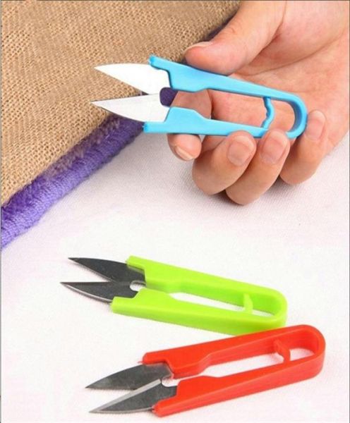 Mini ciseaux à coudre Portable fil de coupe UShape ciseaux point de croix ciseaux maison Clipper tailleur vêtements multicolore Scissor8443864