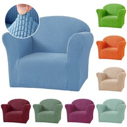 Mini -maat bankafdekking Cover Cover Children Chair Fauteuil Cover Settee Slipcover Sofa Cover Soft Elastic Stoel Stretch Solid Color