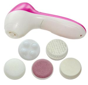 Mini Huid Schoonheid Massager Borstel 5 in 1 Elektrische Wassen Gezicht Machine Facial Pore Cleaner Body Reiniging Massage ZA19117811848