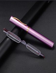 Mini lunettes de lecture compactes et minces pour femmes et hommes, lunettes de lecture de poche bon marché avec Tube à Clip pour stylo Case7905940